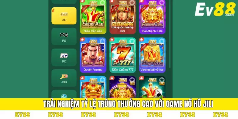 Nổ Hũ Jili – Sảnh Game Hấp Dẫn Với Tỷ Lệ Thắng Cao 3 Trải nghiệm tỷ lệ trúng thưởng cao với game nổ hũ JILI